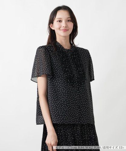 【新品】定価30,800円　レリアン　星柄プリントTシャツ　ホワイト　13＋ 星柄プリントブラウス【NEMIKA】|レリアン プラスハウス | レリアン