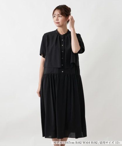 Mal. レレレさん　黒 半袖ワンピース10780円 セットアップ風ワンピース【ブラックフォーマル】|レリアン | レリアン