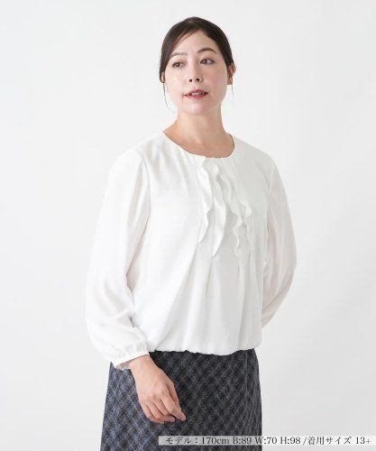カットワークチュニックブラウス【Leilian WHITE LABEL】|レリアン