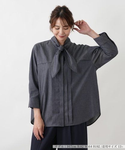 カットワークチュニックブラウス【Leilian WHITE LABEL】|レリアン