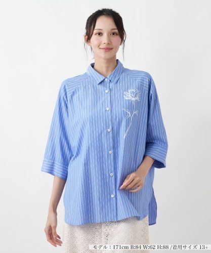 店頭人気】フラワー柄チュニックブラウス【プラス企画】|レリアン