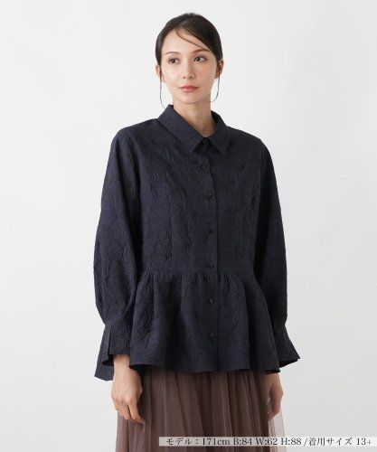 カットワークチュニックブラウス【Leilian WHITE LABEL】|レリアン