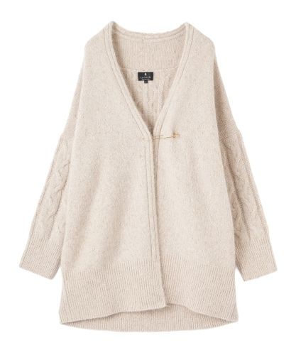 レリアン 13+ カシミヤ混 カーディガン ケーブル 日本製 レディース XL カシミヤケーブル編みカーディガン|レリアン | レリアン公式オンライン