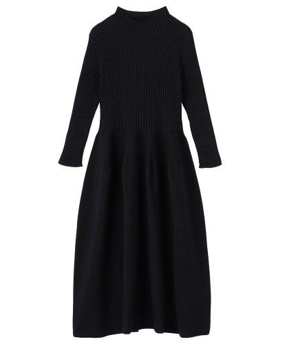 幾何学柄ピンタック編みワンピース|LANVIN COLLECTION | レリアン公式