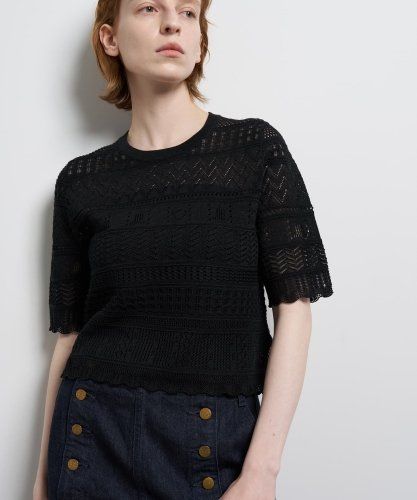 フラワービーズ刺繍カーディガン|LANVIN en Bleu | レリアン公式