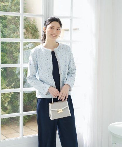 切替ノーカラーVネックジャケット|レリアン | レリアン公式オンライン