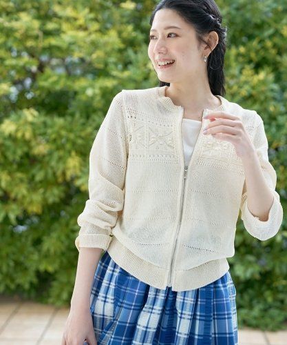 花柄刺繍クルーネックカーディガン|ブールジュ | レリアン公式