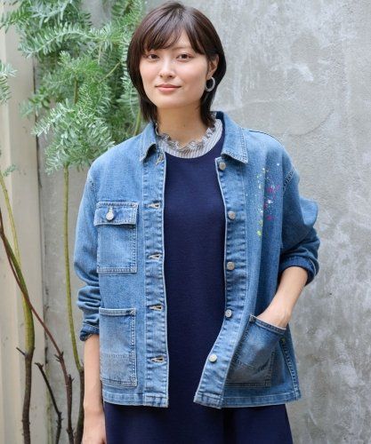 ケミカルレースノーカラージャケット|LANVIN en Bleu | レリアン公式