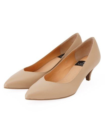 極美品 Everlane イタリア製 本革パンプス 23.5 ベージュ 完売品 22.5～23.5cm】ポインテッドトゥたたみリボンパンプス(ベージュキジ
