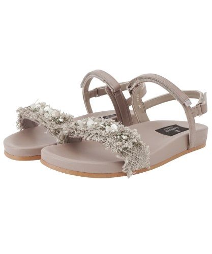 プラットフォームストレッチメッシュサンダル(グレー)|LANVIN en Bleu