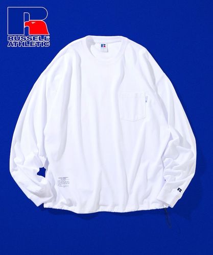 RUSSELL ATHLETIC/別注 ビッグシルエット ロゴバックプリント ポケット