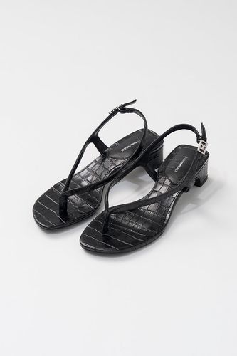 Open-Toe Metal Flat Mules - SALE