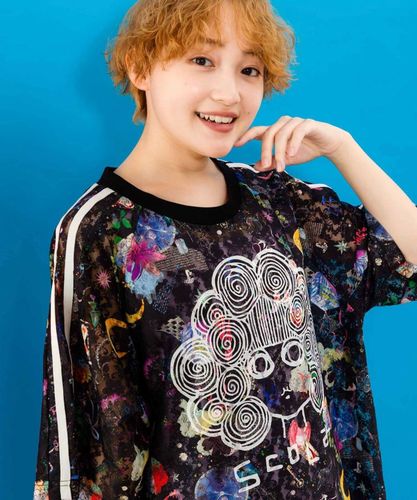 Tシャツ　ScoLar スカラー レース 総柄 152704-01)オフ白 Mフリー Tシャツ ScoLar スカラー レース 総柄 152704-01)オフ白 Mフリー