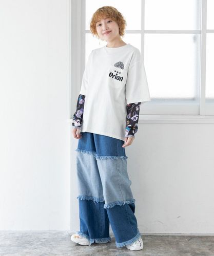 プリント長袖Tシャツ 152723：orion×ScoLar ビアーパラダイス柄Tシャツの通販-ScoLar