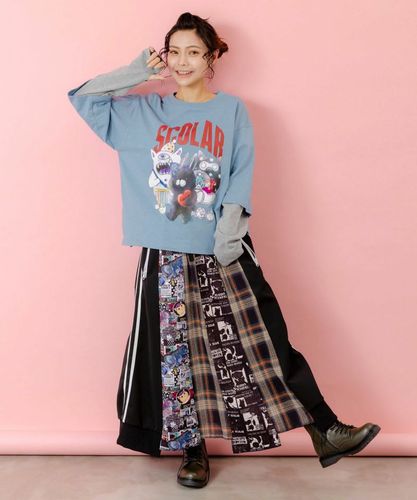現品　ハンドメイドパッチワーク古布デザイン スカート 古布はぎれでパッチワークギャザースカートを作る ソーイング