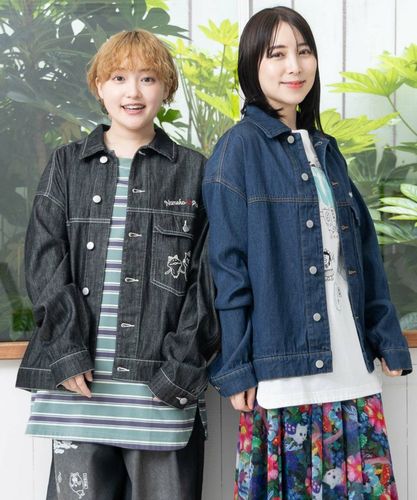 353101：なめことネコずきんのおつかい デニムジャケットの通販