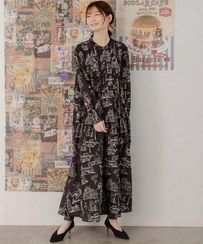 【美品】la fee maraboutee 総柄デザインワンピース　イタリア製 美品】la fee maraboutee 総柄デザインワンピース イタリア製