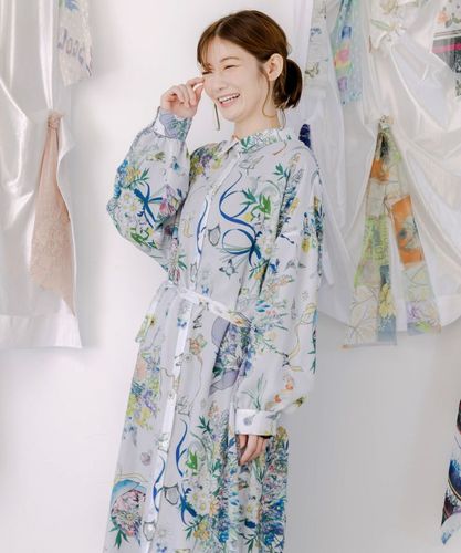 ゴージャスワンピース✯PRADA 553224:星座と花束柄シャツワンピースの通販-ScoLar