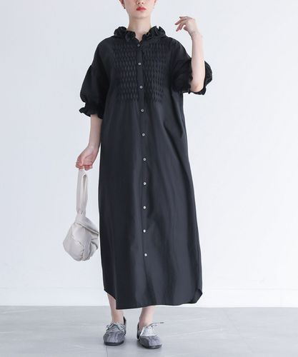 コットンドビー刺繍ロングワンピース』