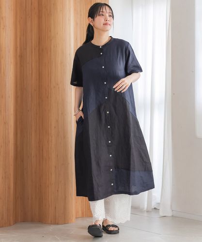 コットンドビー刺繍ロングワンピース』