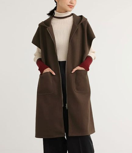 n'OrLABELフード付ロングジレ』