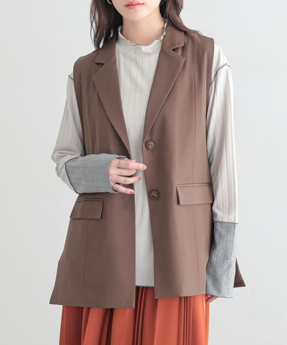 n'OrLABELフード付ロングジレ』