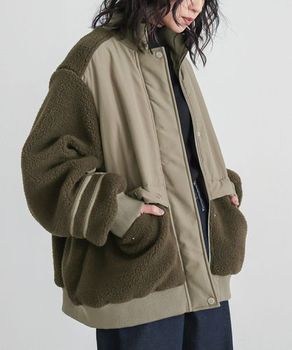 kOhAKU異素材キルティングコート＆ボアベストセット』