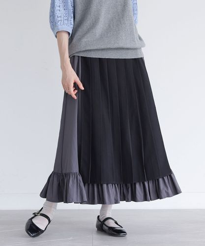 n'OrLABELフェイクレザープリーツスカート』