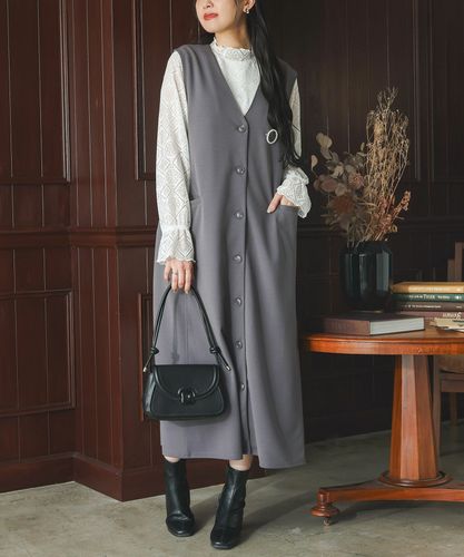 n'OrLABELチェックツイードジャンパースカート』