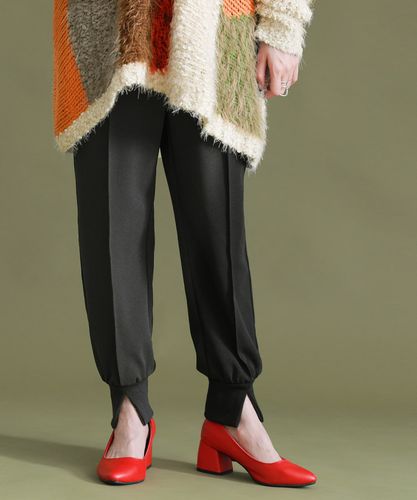 kOhAKUパッチワークデザインブラックデニムパンツ』