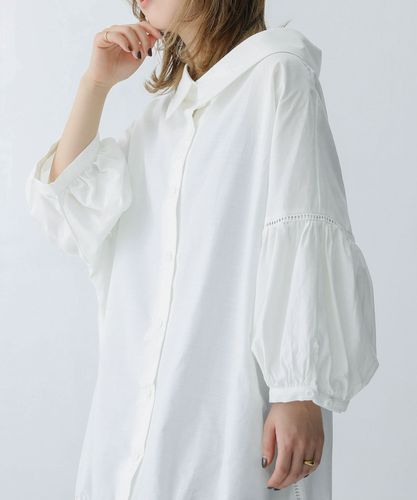 n'OrLABEL裾スカラップレースコットンブラウス』