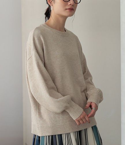 n'OrLABEL畦編みセーラーカラーニット』