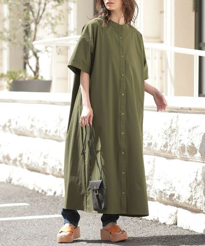 n'OrLABELフード付きコットンシャツワンピース』