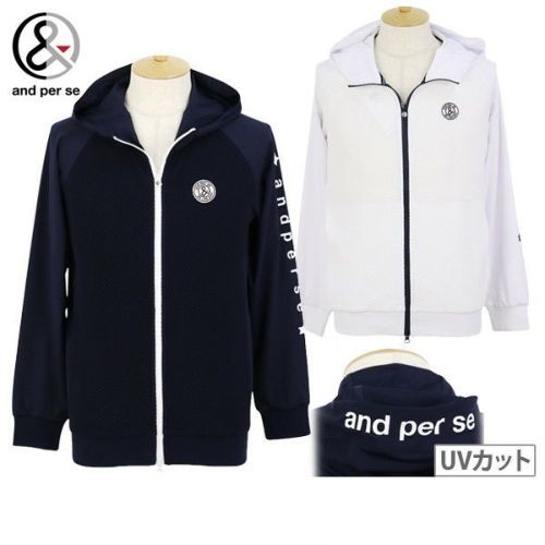 アンパスィ　and per se ネイビー　ジャケット　ジップアップ　ビックロゴ アンパスィ and per se ネイビー ジャケット ジップアップ ビックロゴ