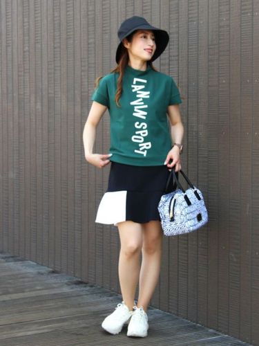 ゴルフ LANVIN ランバン レディース トップス 半袖 シャツ（Mサイズ） descente-store_vlx156304