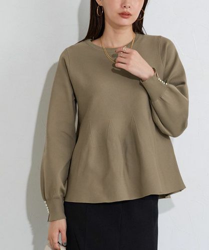 ゴールドボタンボリュームスリーブニット | 【公式】Pierrot（ピエロ