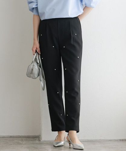 ヘムカットRIBストレートパンツ　黒Sサイズ【新品タグ付】 ヘムカットRIBストレートパンツ 黒Sサイズ【新品タグ付