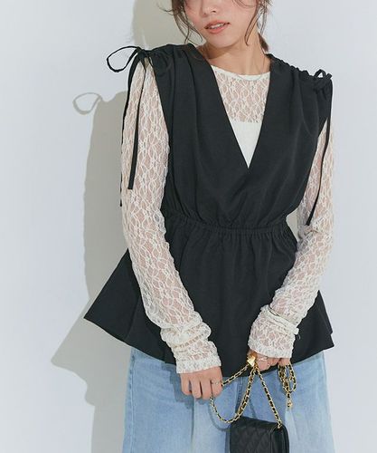 B会場】2wayフリルカラーブラウス 【Pierrot】【スピード配送