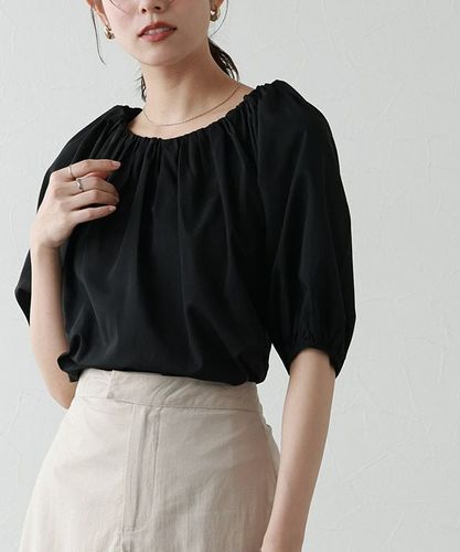 アウトレットSALE！】パフスリーブシャーリングブラウス【スピード配送