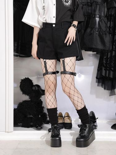 クロスチェーンレースアップスカパン（ショートパンツ｜黒・ピンク・青