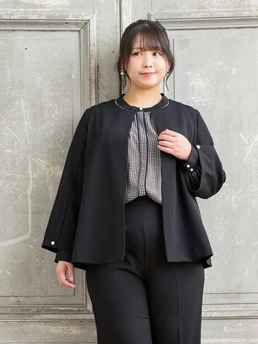 洗える/UV]Wクロスノーカラージャケット（セットアップ可