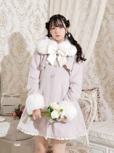 さきまるちゃんコラボ♡ヨークフレアコート（コート｜オフホワイト