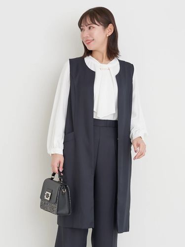 ジャケット・アウター Re-J&SUPURE 洗える/UV]Wクロスノーカラージャケット（セットアップ可