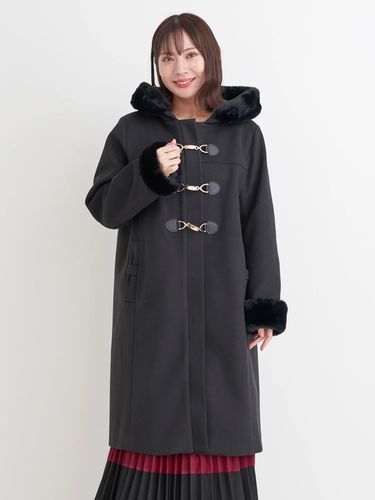 希少☆リバーシブル リアルファーコート 大きいサイズ ロングコート フード フードファーベルト付き中綿コート（大きいサイズ・ぽっちゃり女子向け