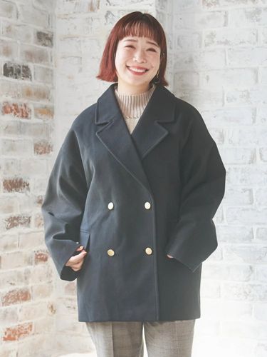 襟ボリュームロングダウンコート（大きいサイズ・ぽっちゃり女子向け