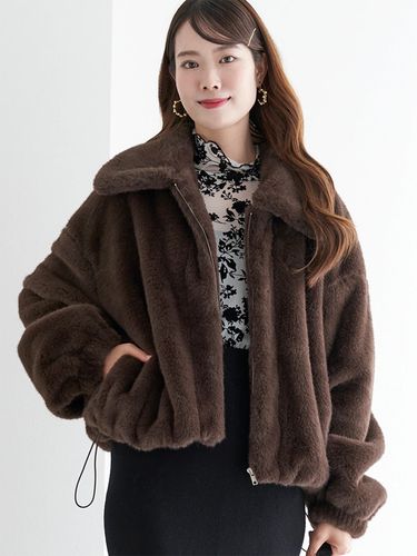 Raidoru新品未使用タグ付きファーブルゾン LOULOU select（ルルセレクト）の「ショート丈ビッグカラーフェイク