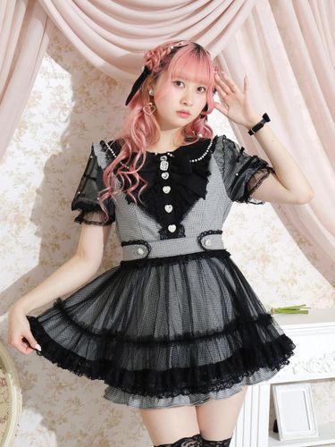 キラキラビジューセーラーセットアップ（セットアップ｜ピンク