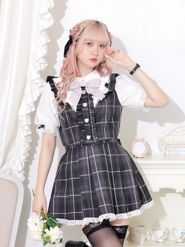 メニーリボンラッフルフリルヨークセットアップ（セットアップ｜ピンク