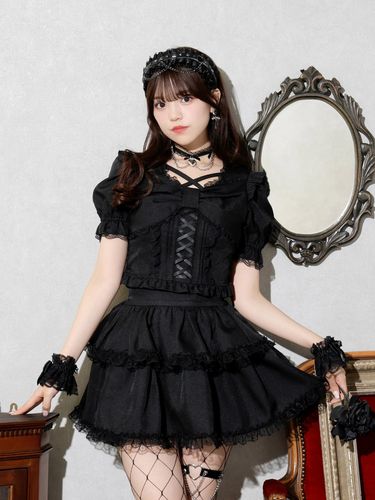 ラッフルフリルドレッシーフレアセットアップ（セットアップ｜ピンク