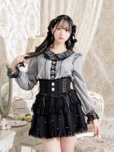 地雷 ノエミー NOEME セーラー 薔薇 十字架 リボン セットアップ パンツ クロミ セーラーセットアップ | ノエミー(NOEMIE) | マルイウェブチャネル